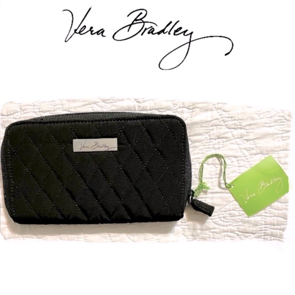 VERA BRADLEY Classic quilted Accordion Wallet color Black size 8x5 NWT - Picture 9 of 9